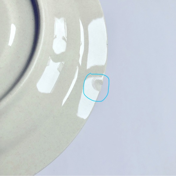 VINTAGE NEWCOR Versailles Stoneware Saucer Plates White Blue 6 1/4” Set of 2 NEW - Picture 7 of 14